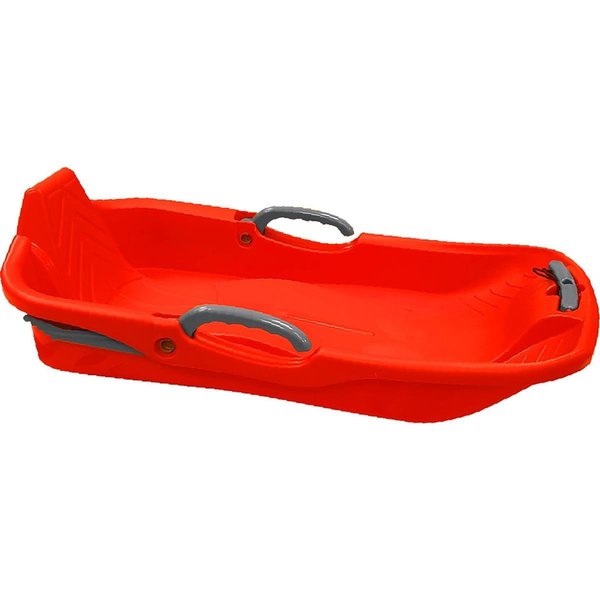 Belli Belli BE80337 Red Snow Sled 1 Seat with Brake & Handle Cord for Kids & Adults - 8 x 16.3 x 30.6 in. BE80337
